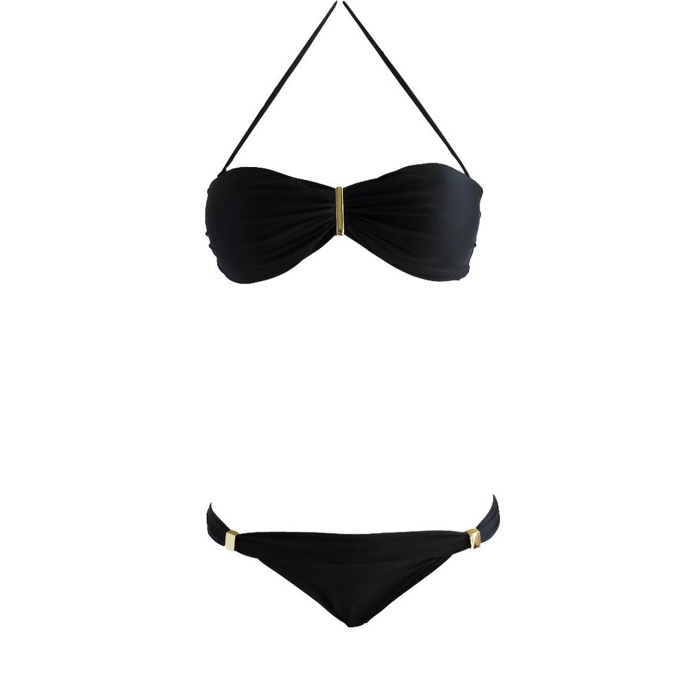 Brigitte Black Bandeau Bikini